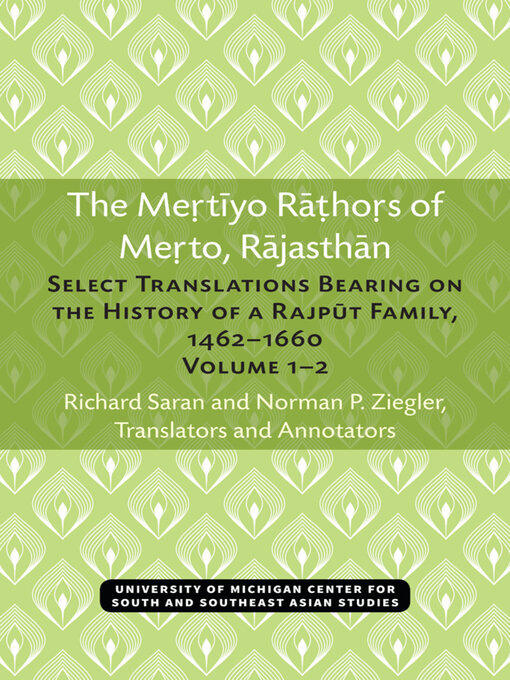 Title details for Mertiyo Rathors of Merto, Rajasthan by Richard Saran - Available